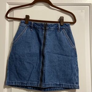 2 skirt Hollister ultra high rise denim skirt & Black & white denim skirt